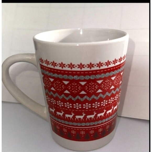 Set Of 6 Merry Christmas Themed Ceramic Coffee Mugs - Picture 3 of 16